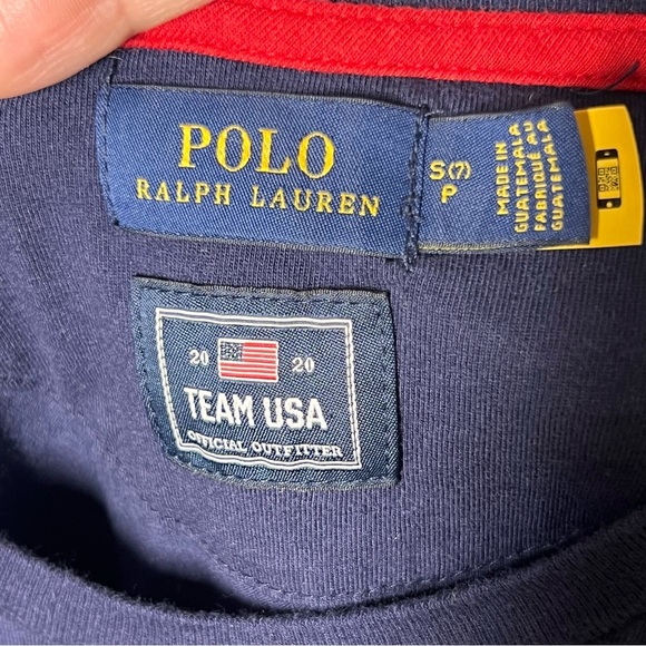 Polo Ralph Lauren Girls Team USA T Shirt Dress Size Small 7 Crewneck Pony Logo - Picture 4 of 11